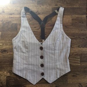 Pinstriped vest